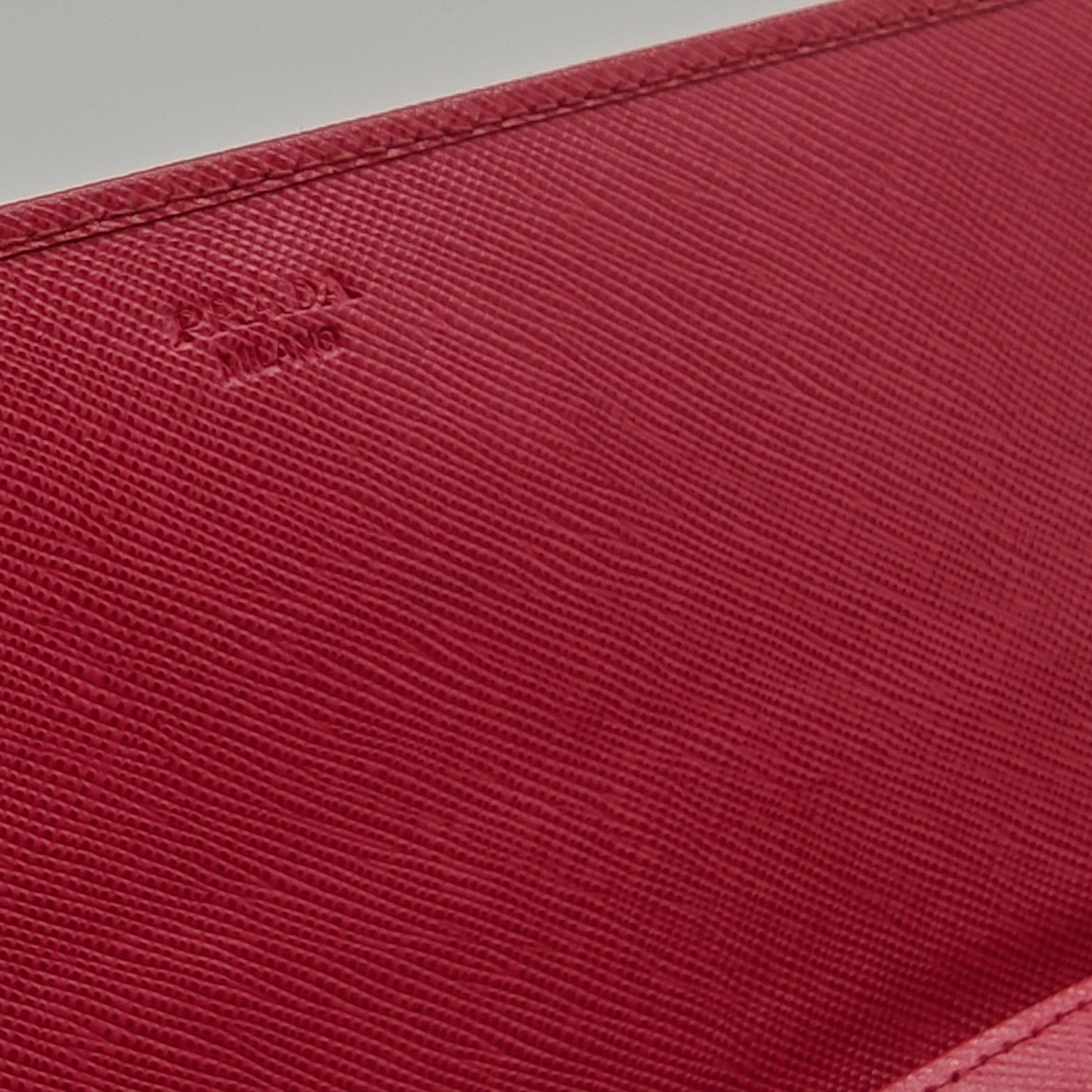 Saffiano Metal Continental Flap Wallet Peonia