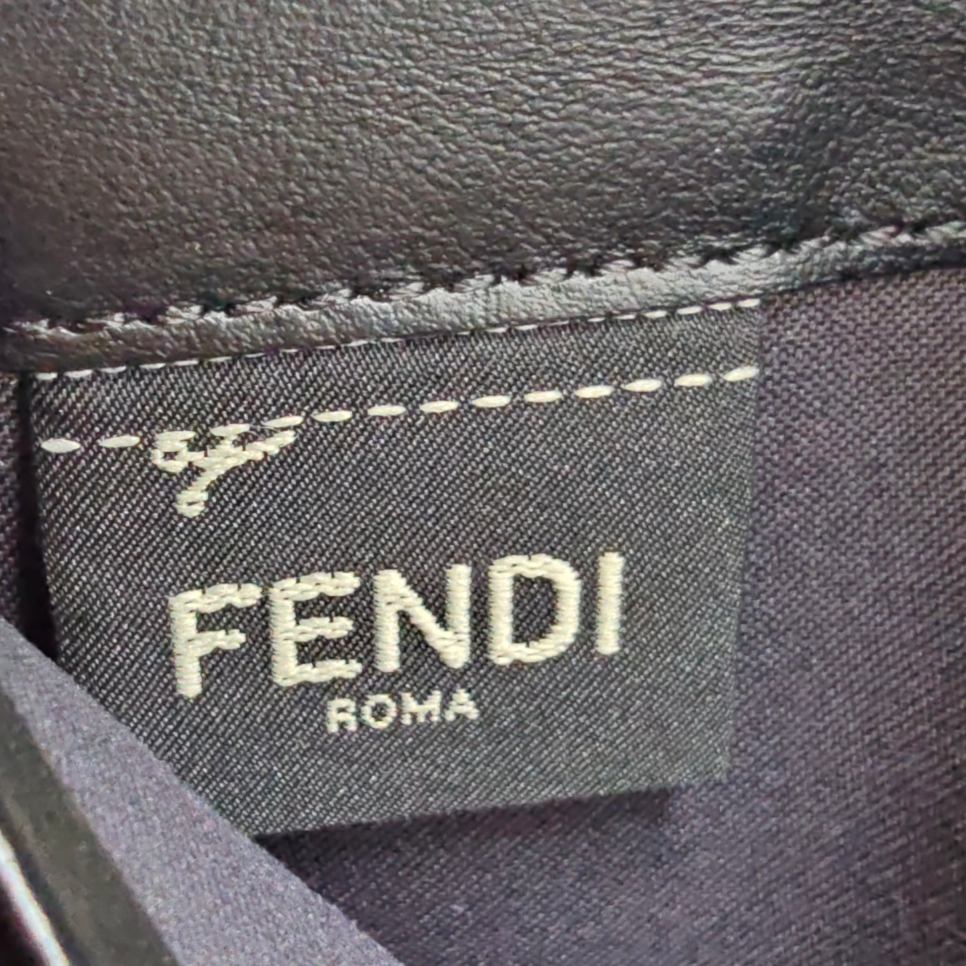 Vitello Cruise F is Fendi Bi-Color FF 1974 Embossed Continental Envelope Wallet Maya Black