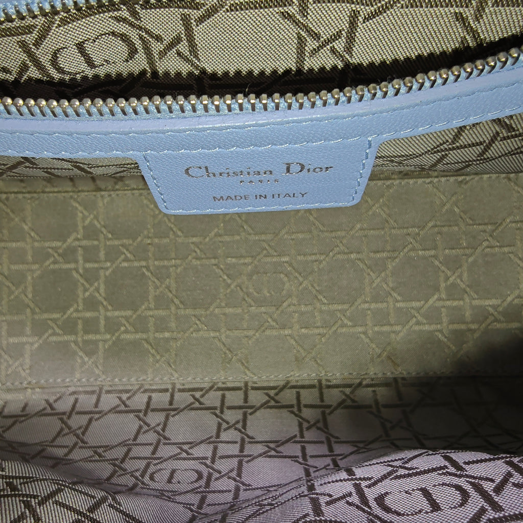 Lambskin Cannage Lady Dior Light Blue
