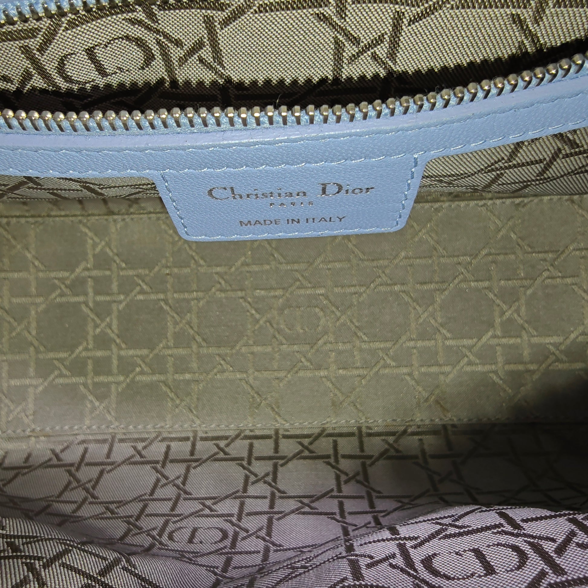 Lambskin Cannage Lady Dior Light Blue
