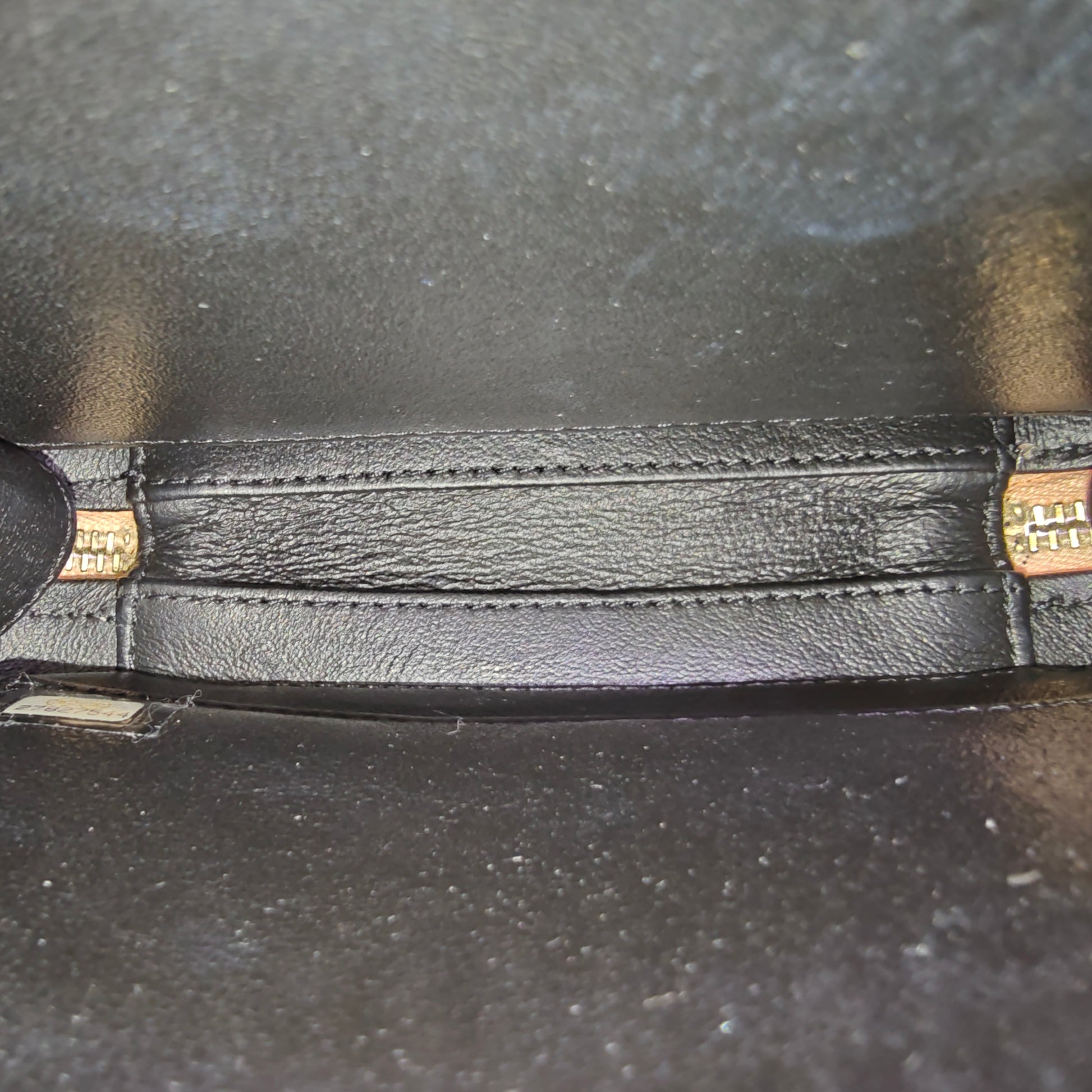 Caviar Quilted Small CC Filigree Vanity Case Beige Black