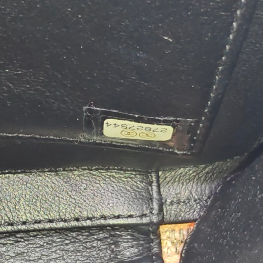 Caviar Quilted Small CC Filigree Vanity Case Beige Black