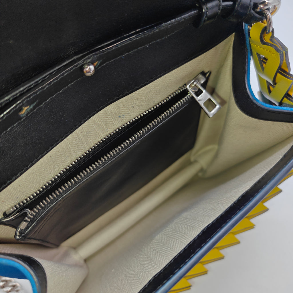 Loewe AW 2015 Royal Blue Suede V Crossbody Bag twins