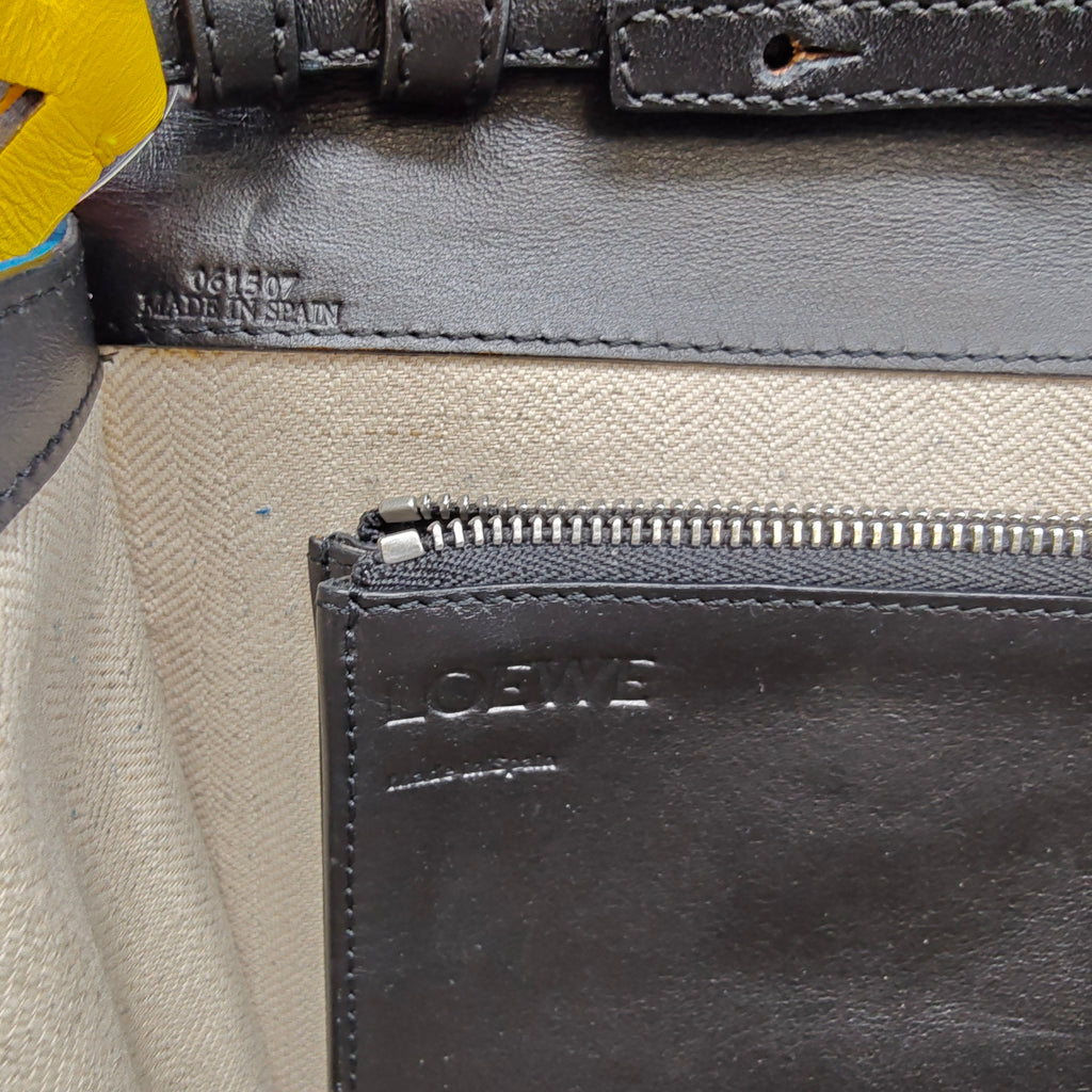 Loewe AW 2015 Royal Blue Suede V Crossbody Bag twins