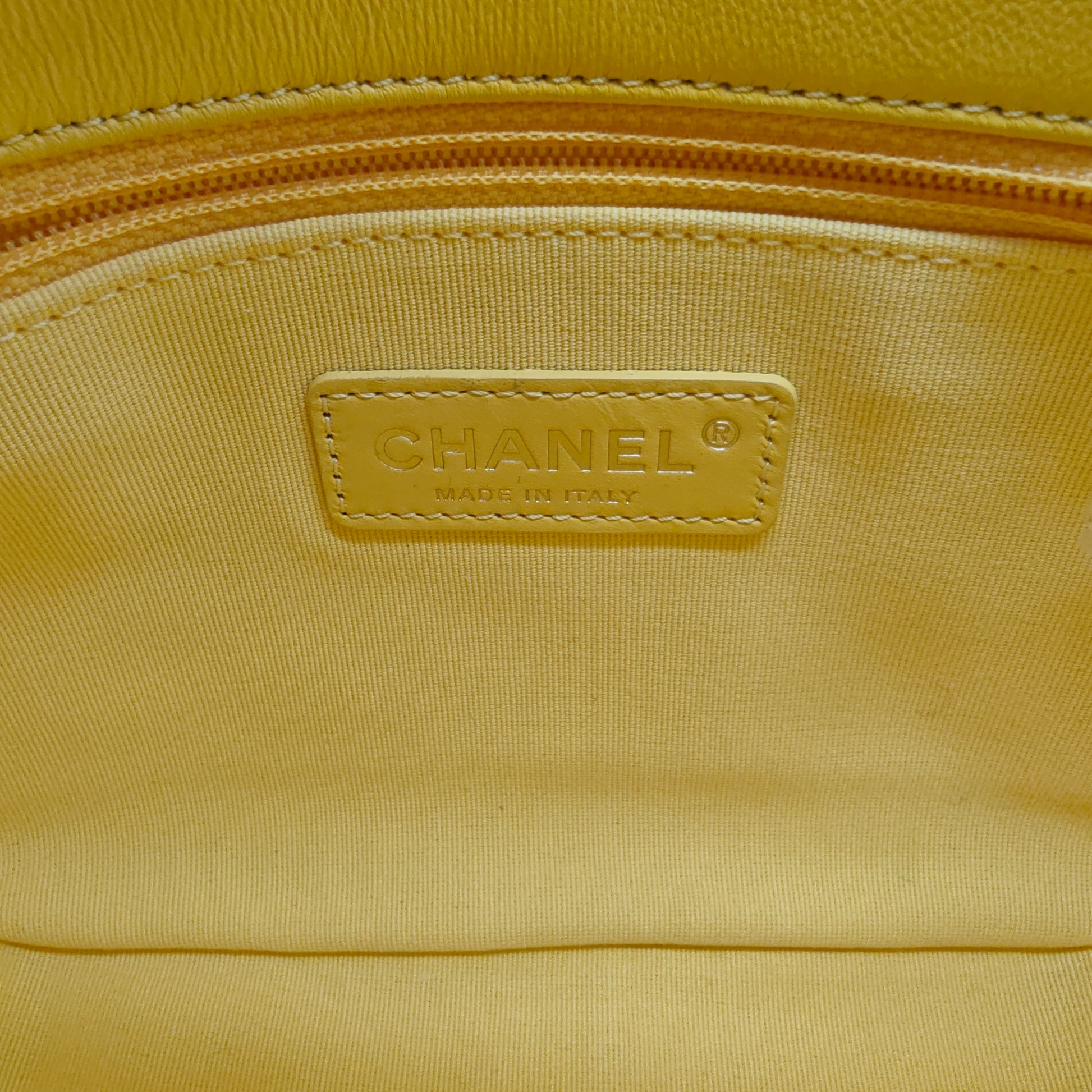 Chanel Lacquered Metal CC Flap Bag Quilted Lambskin twins