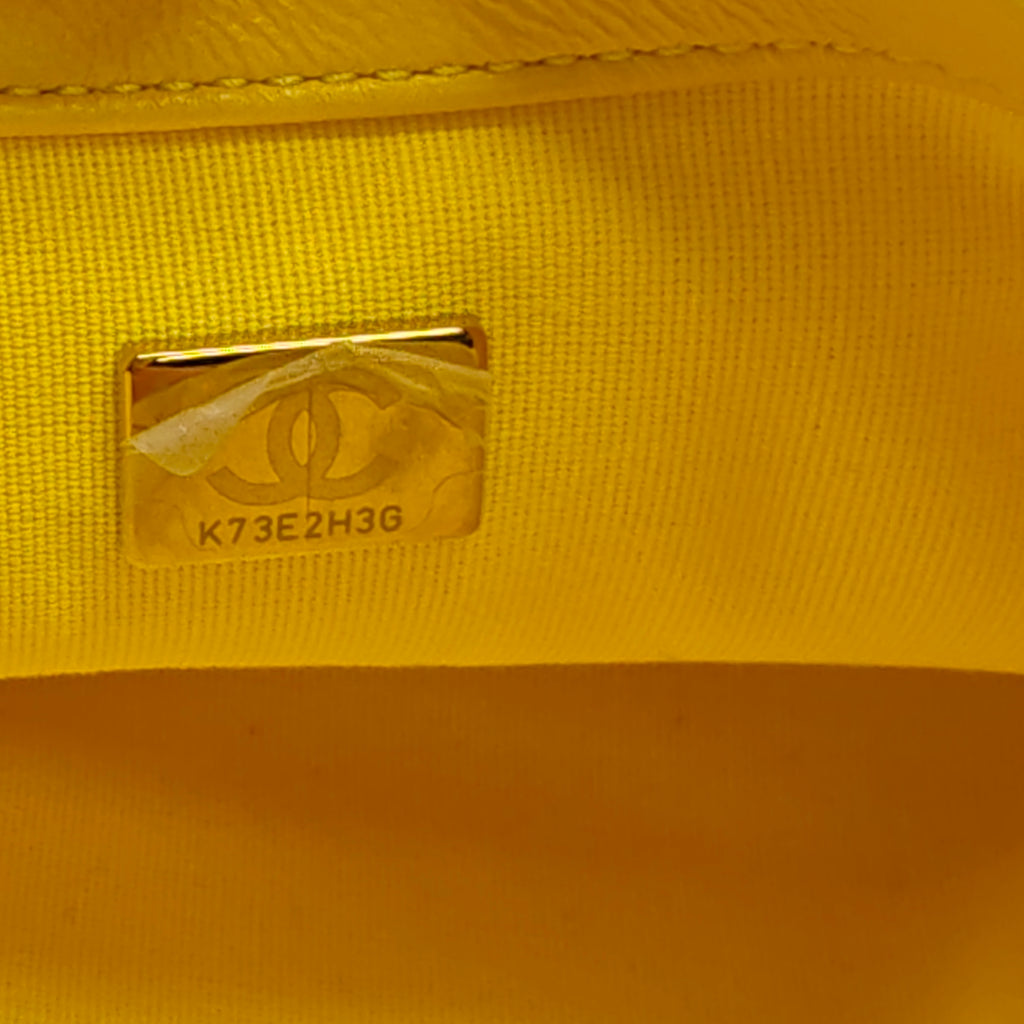 Chanel Lacquered Metal CC Flap Bag Quilted Lambskin twins