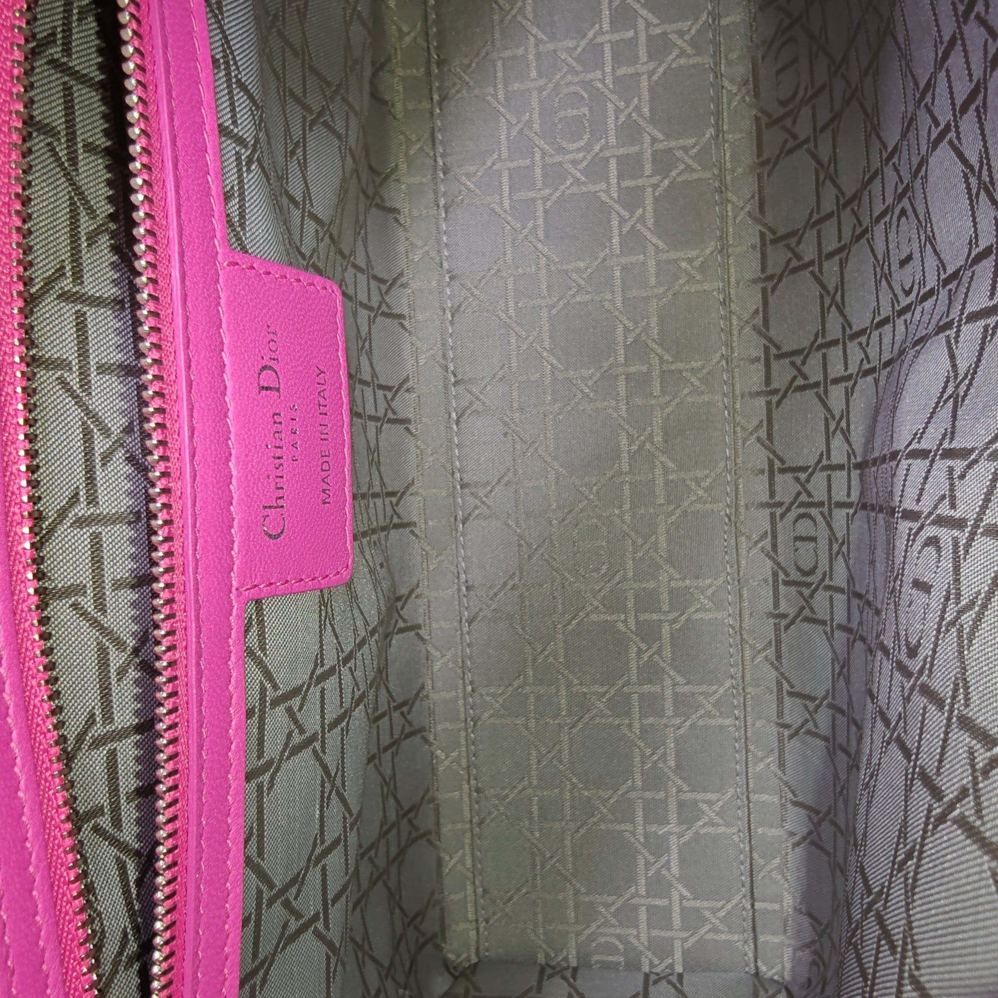 Rose Sorbet Cannage Quilted Lambskin Leather Large Lady Dior Bag twins