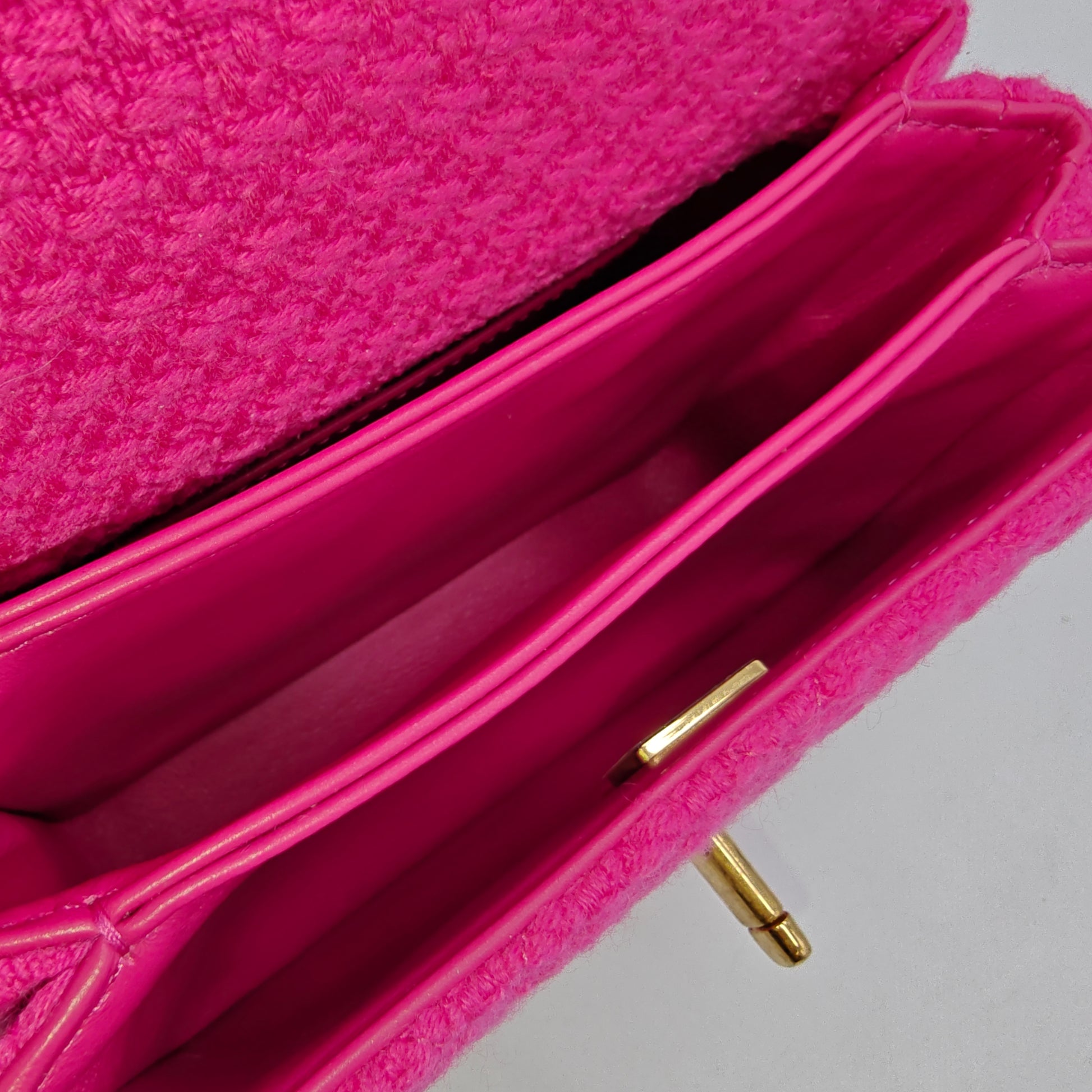 CC Bijoux Chain Flap Quilted Tweed Mini twins