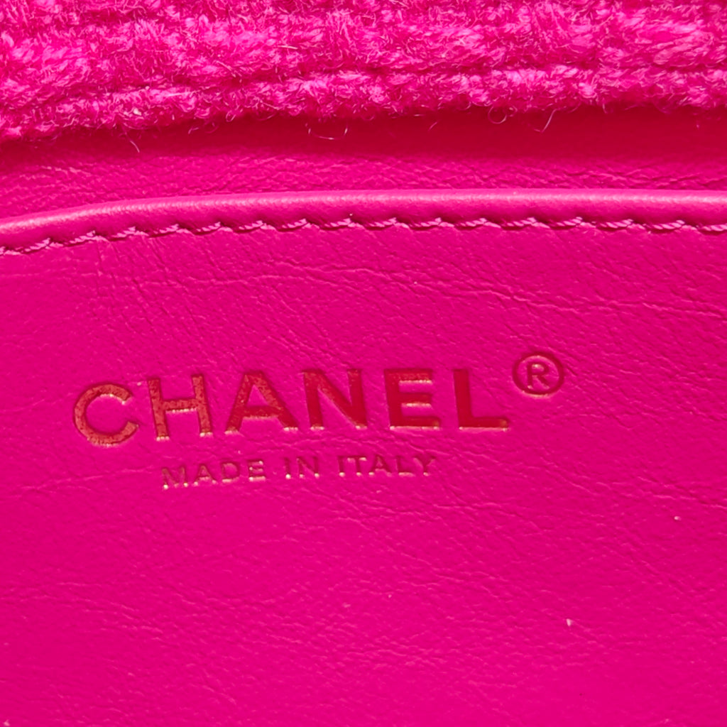 CC Bijoux Chain Flap Quilted Tweed Mini twins