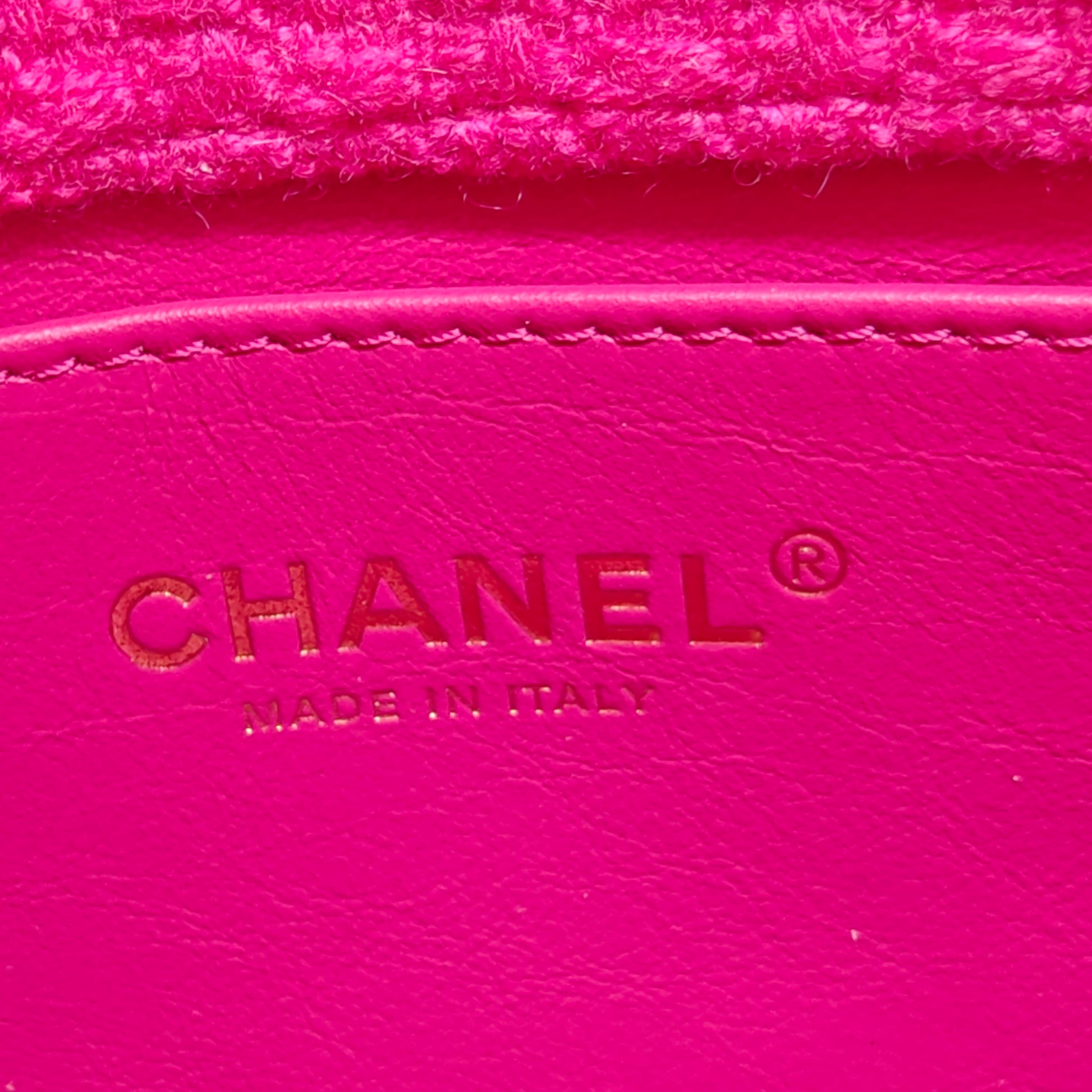 CC Bijoux Chain Flap Quilted Tweed Mini twins