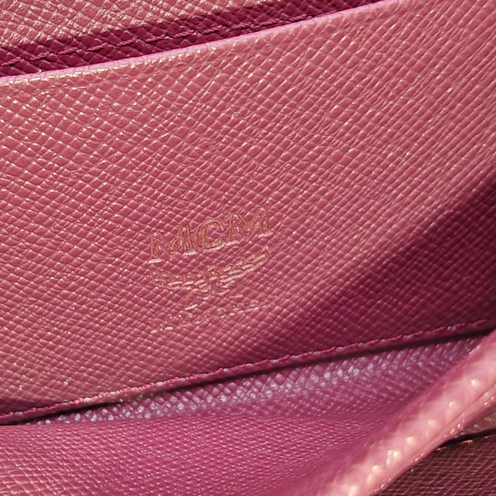 MCM Red Ziparound Wallet