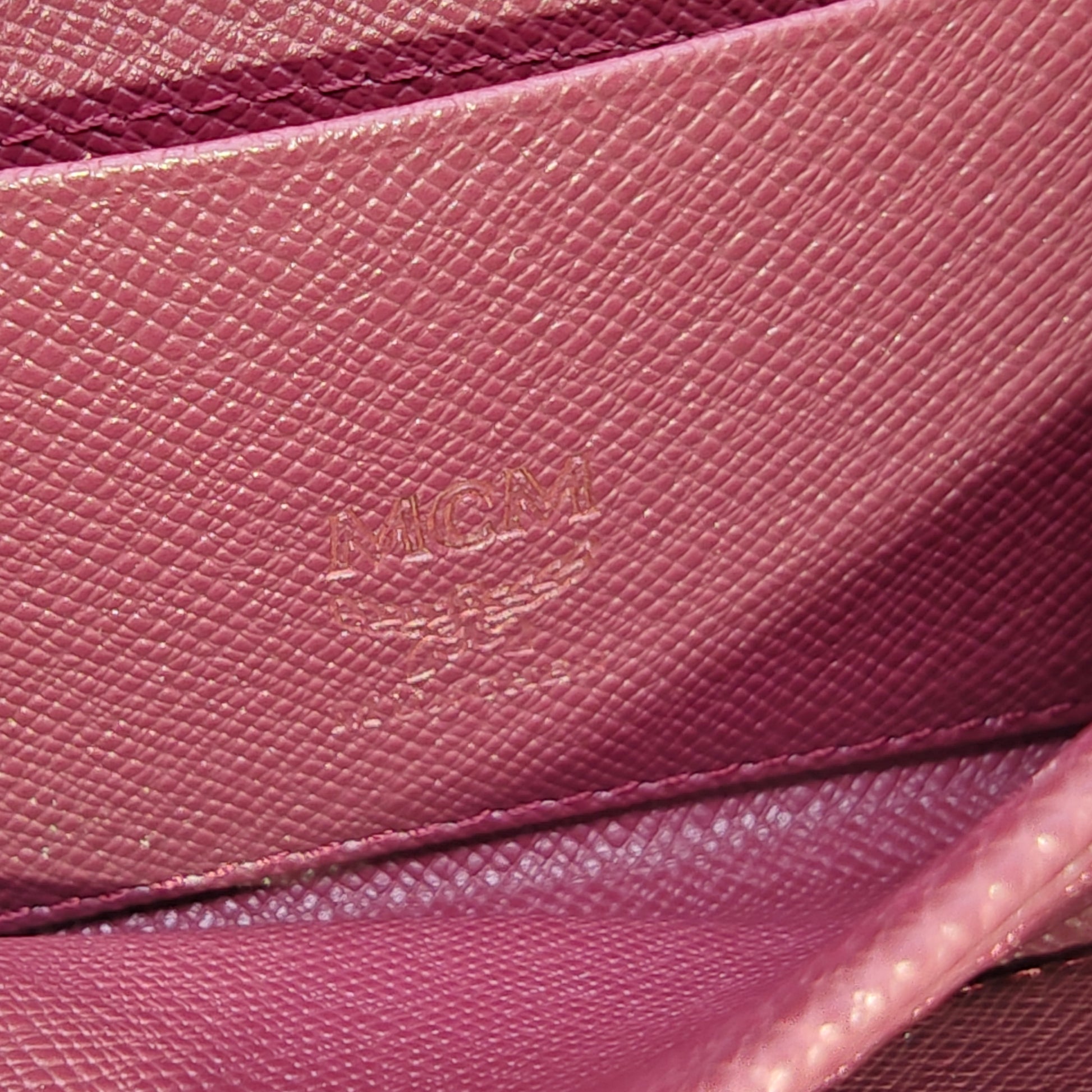 MCM Red Ziparound Wallet