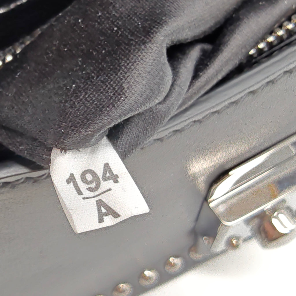 Bijou Studded 2way Shoulder Bag Leather Black Twins