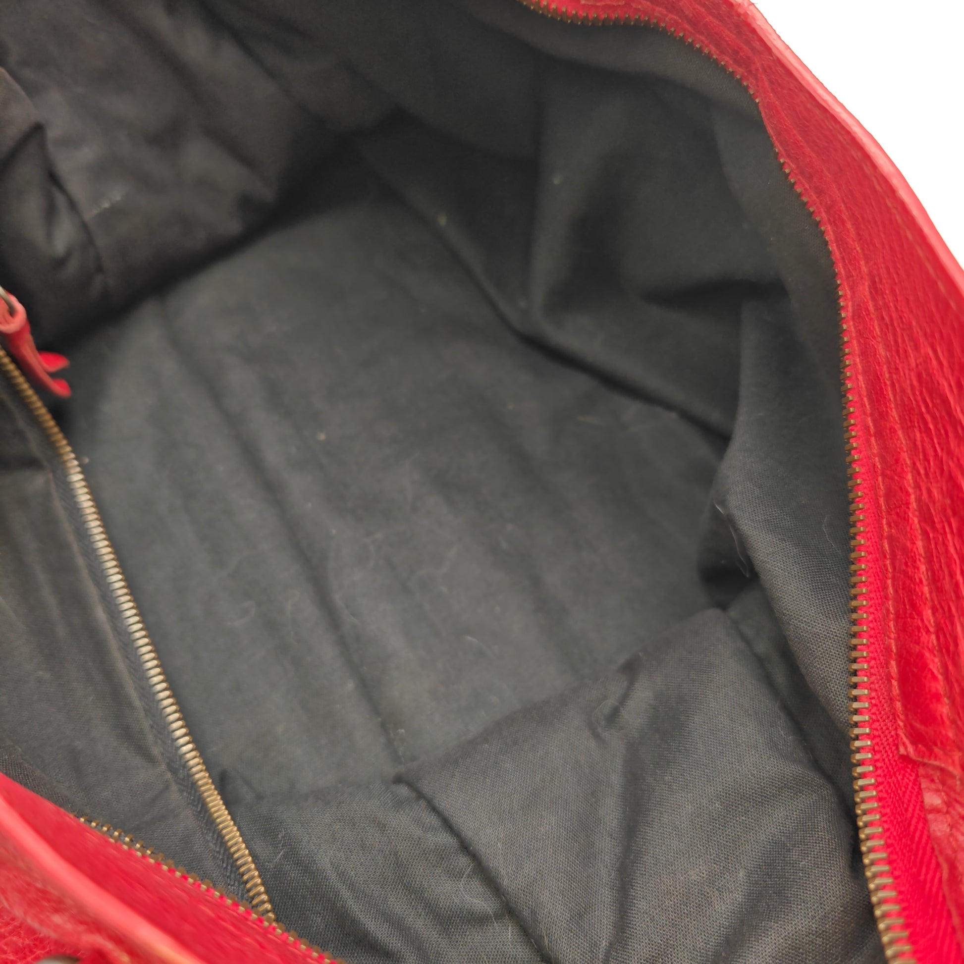 Balenciaga Motocross Classic City Shoulder Bag red Twins