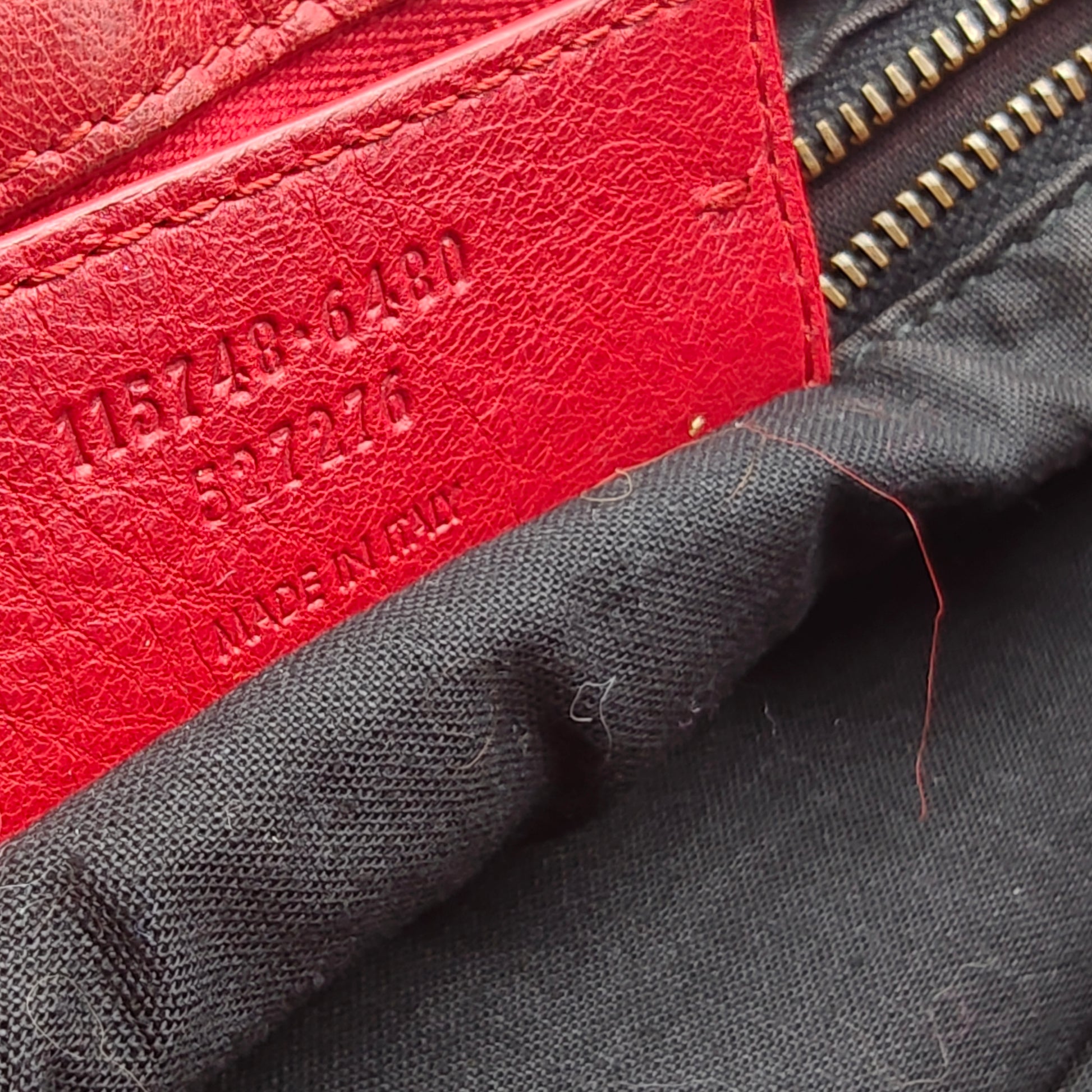 Balenciaga Motocross Classic City Shoulder Bag red Twins