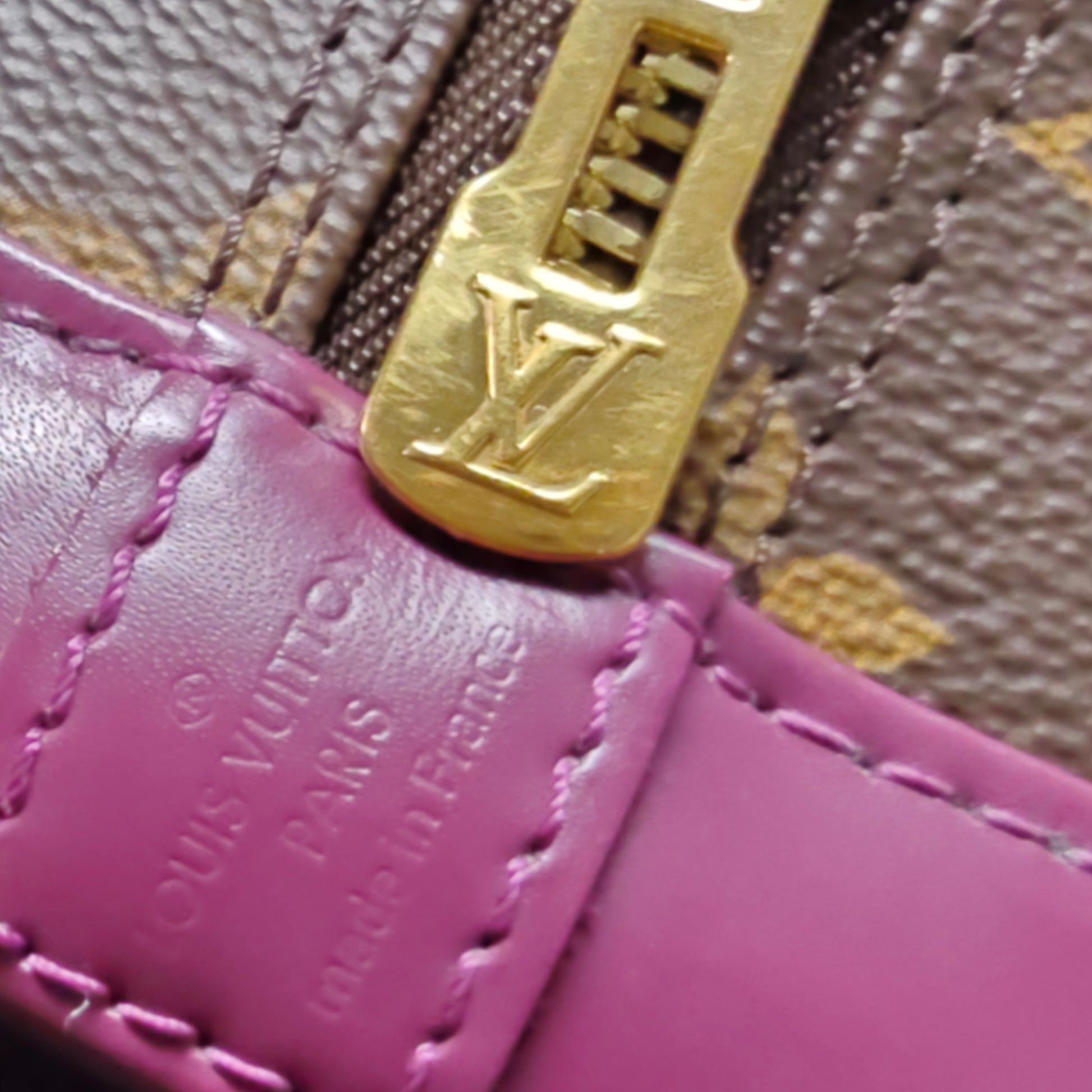 Alma Handbag Limited Edition Totem Monogram Canvas BB twins