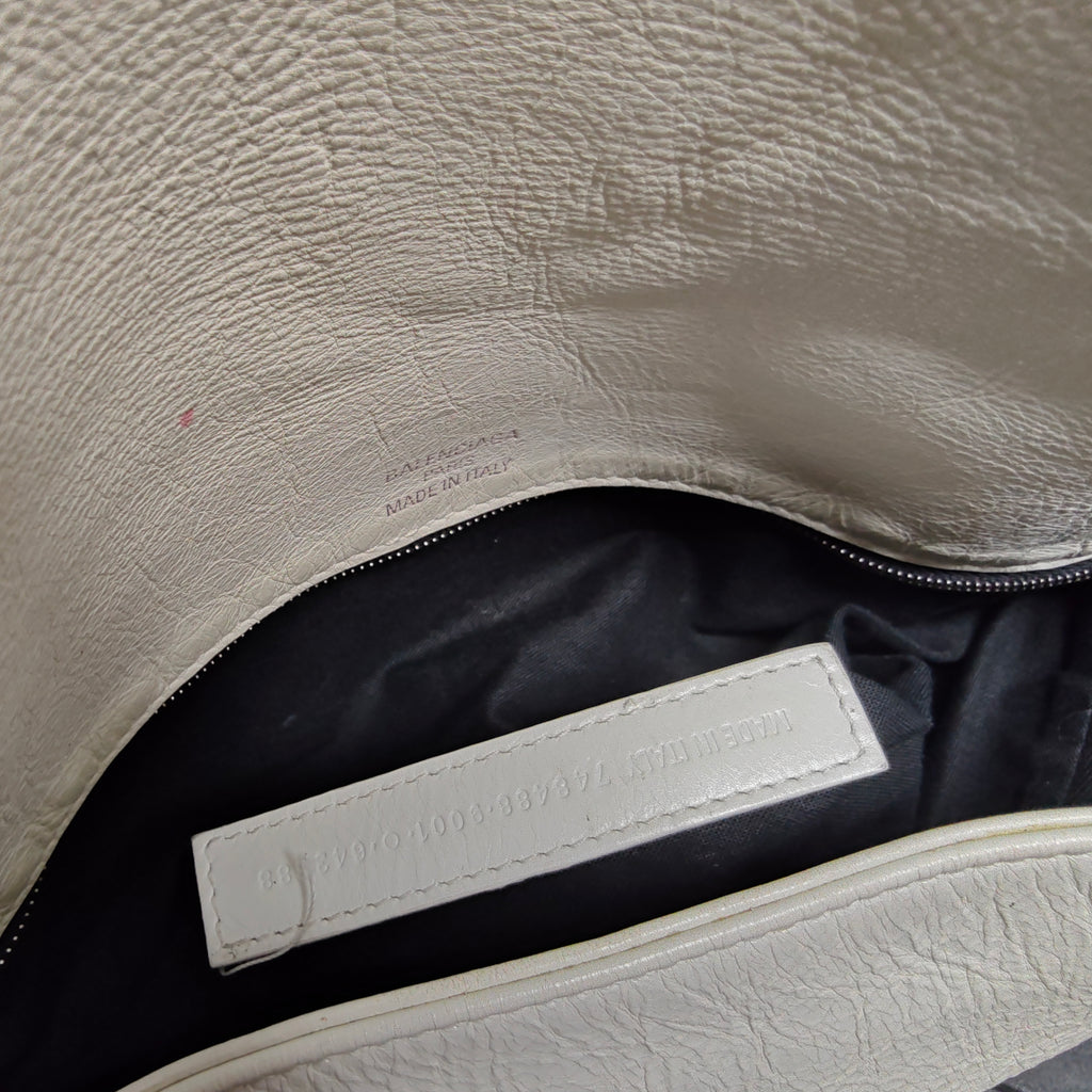 White medium BB Soft Flap shoulder bag twins