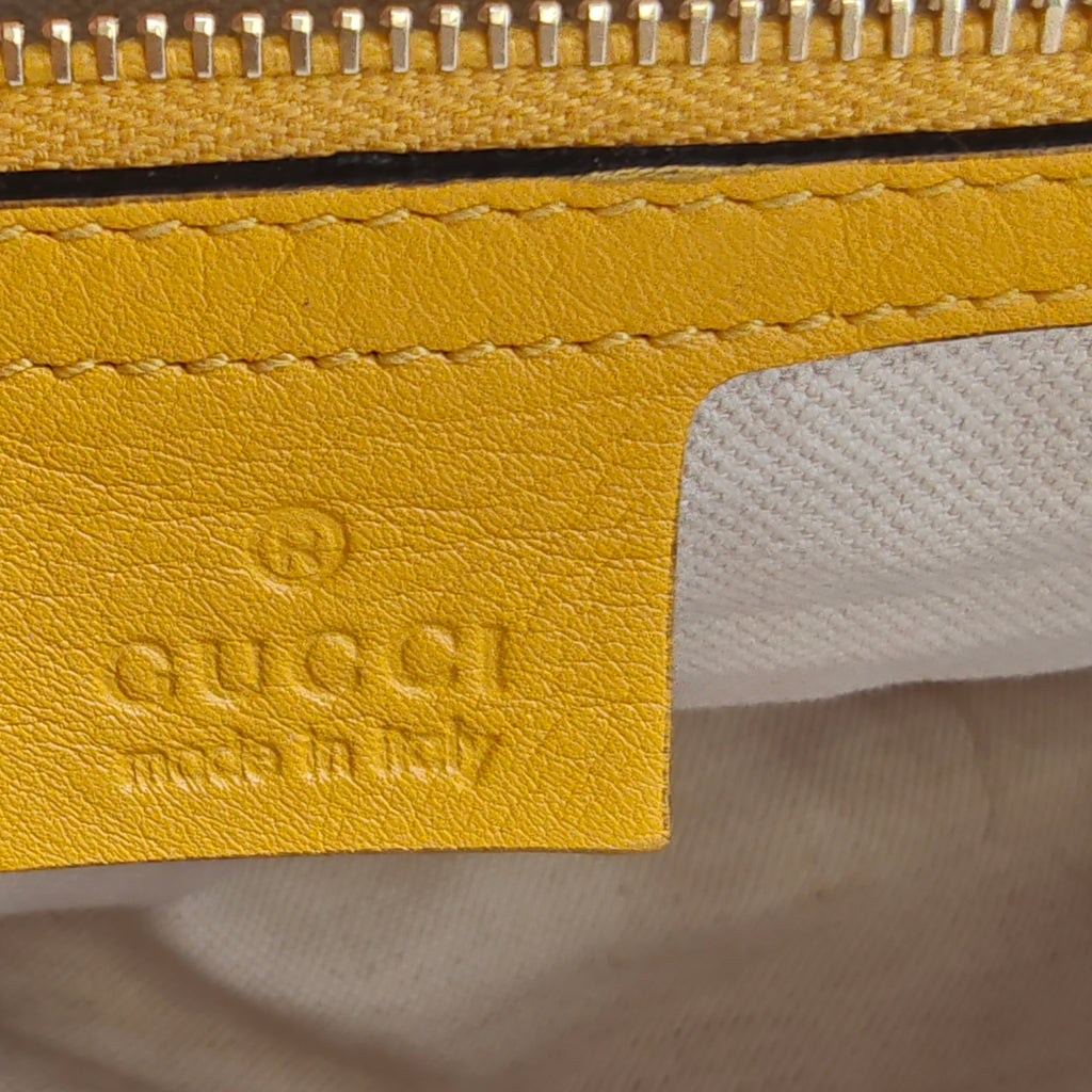 Micro GG Patent Leather 2way Bag Yellow