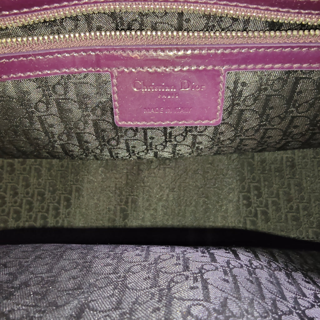 Patent Cannage Large Lady Dior