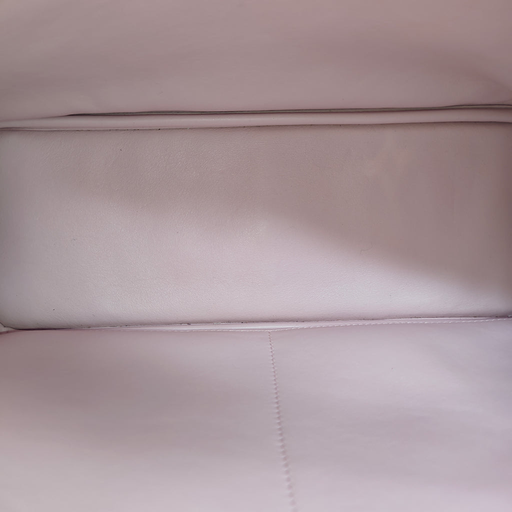 Dior Pink Floral Print Leather Medium Diorissimo Shopper Tote