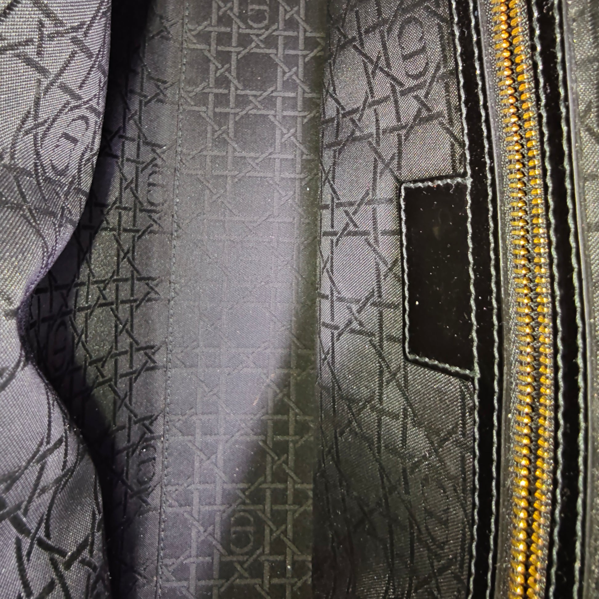 Lady Dior Bag Cannage Quilt Patent Large