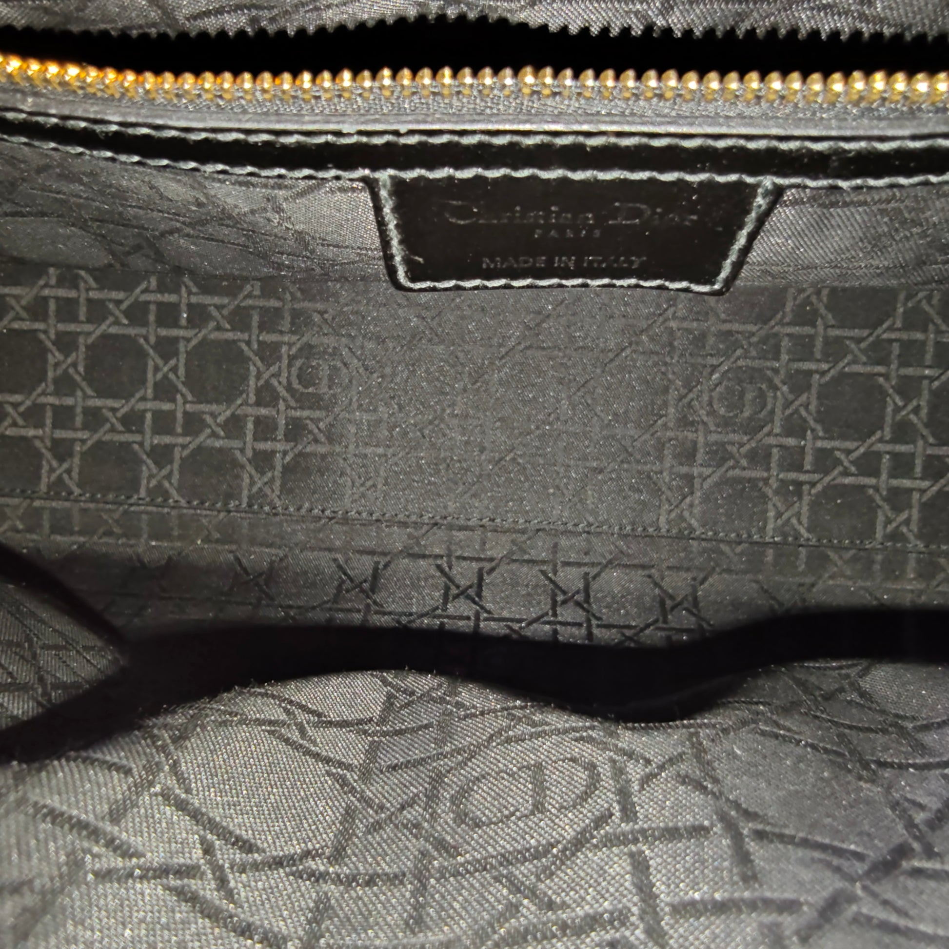 Lady Dior Bag Cannage Quilt Patent Large