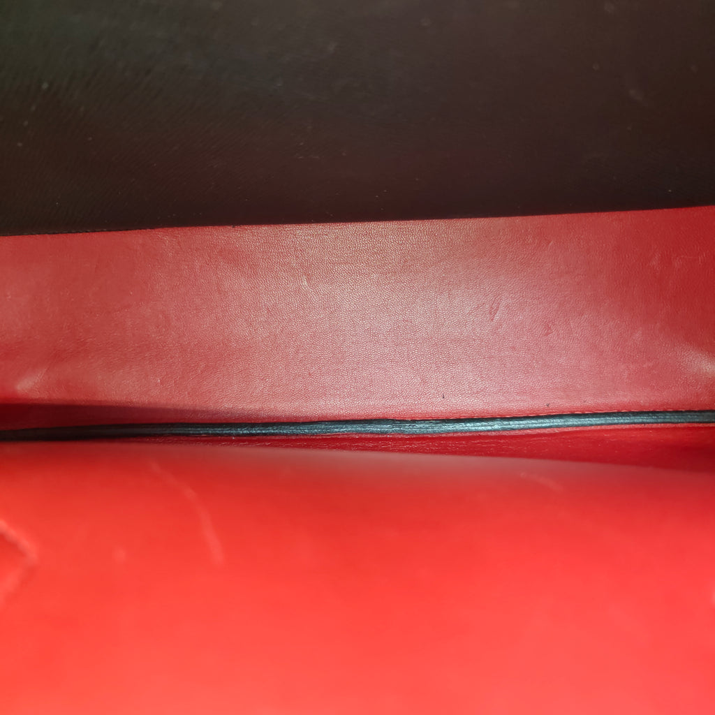 Prada Saffiano Cuir Double Bag Large red inside twins