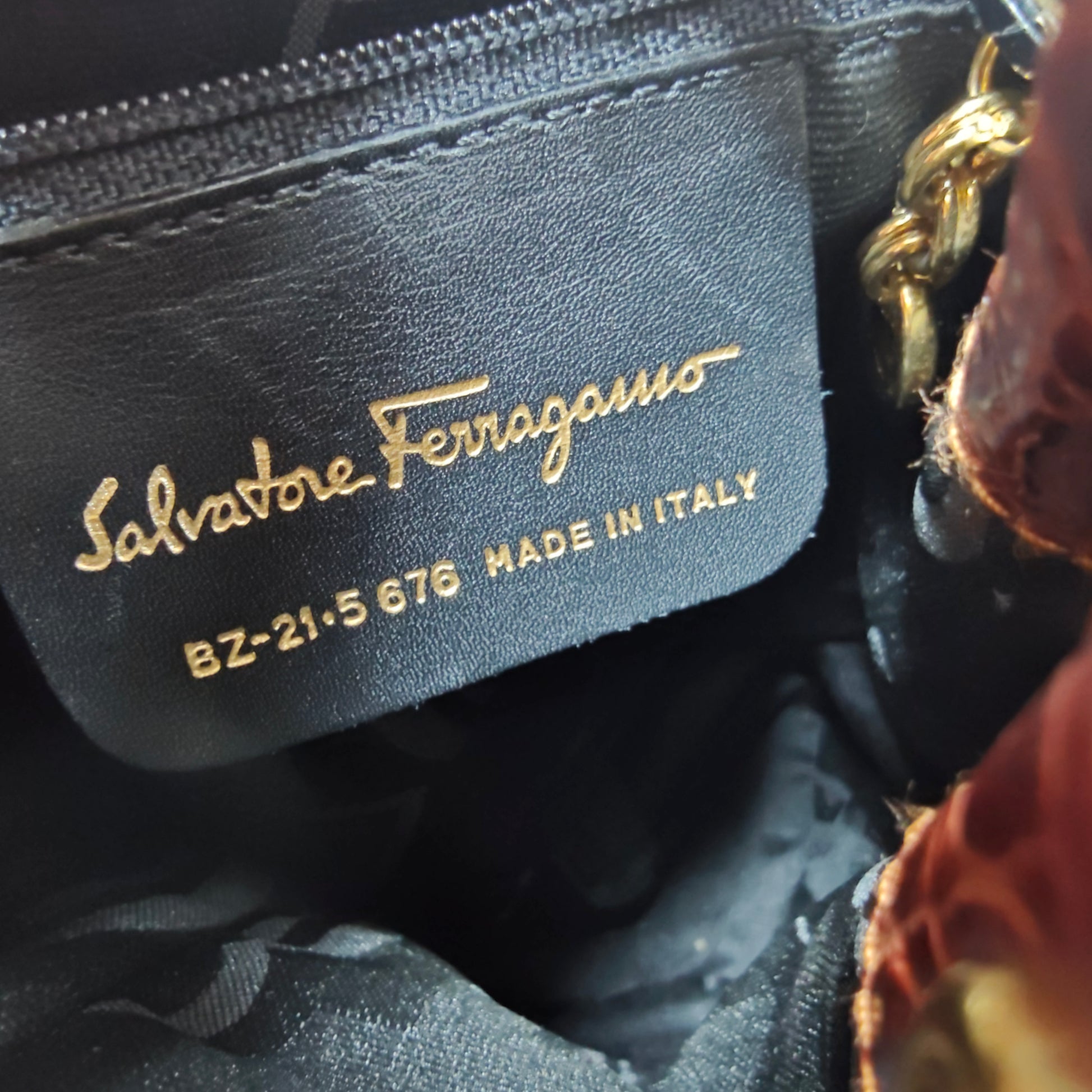 Salvatore Ferragamo Calfskin Crocodile Embossed Vara Bow Bucket Bag Red Twins B21188
