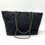 FENDI  Canvas Quilted FF Roll Tote Black