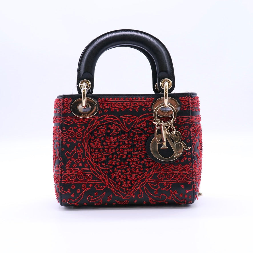 Christian Dior Calfskin Playing Cards Lady Dior Mini Twins LDJ4269