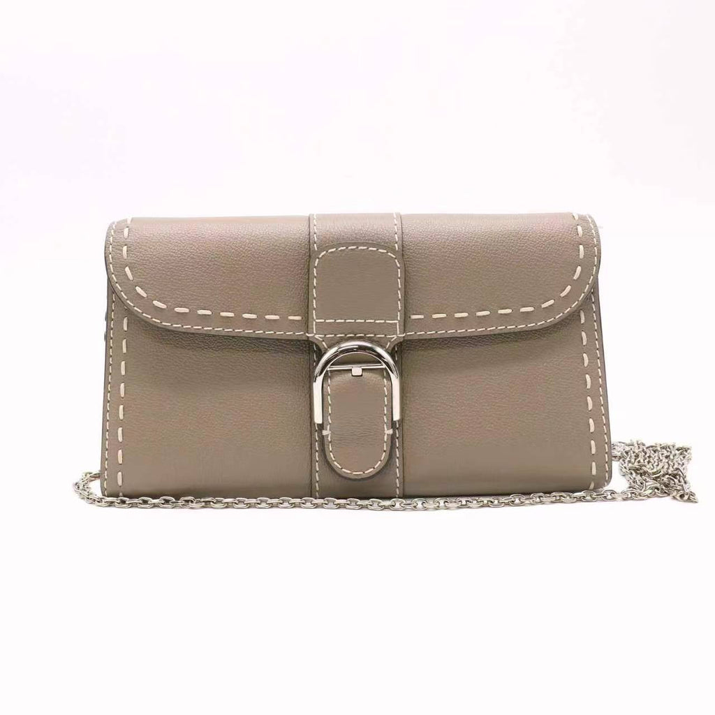 Delvaux Tan Rodeo Calfskin Brillant Wallet On Chain twins LDZ886