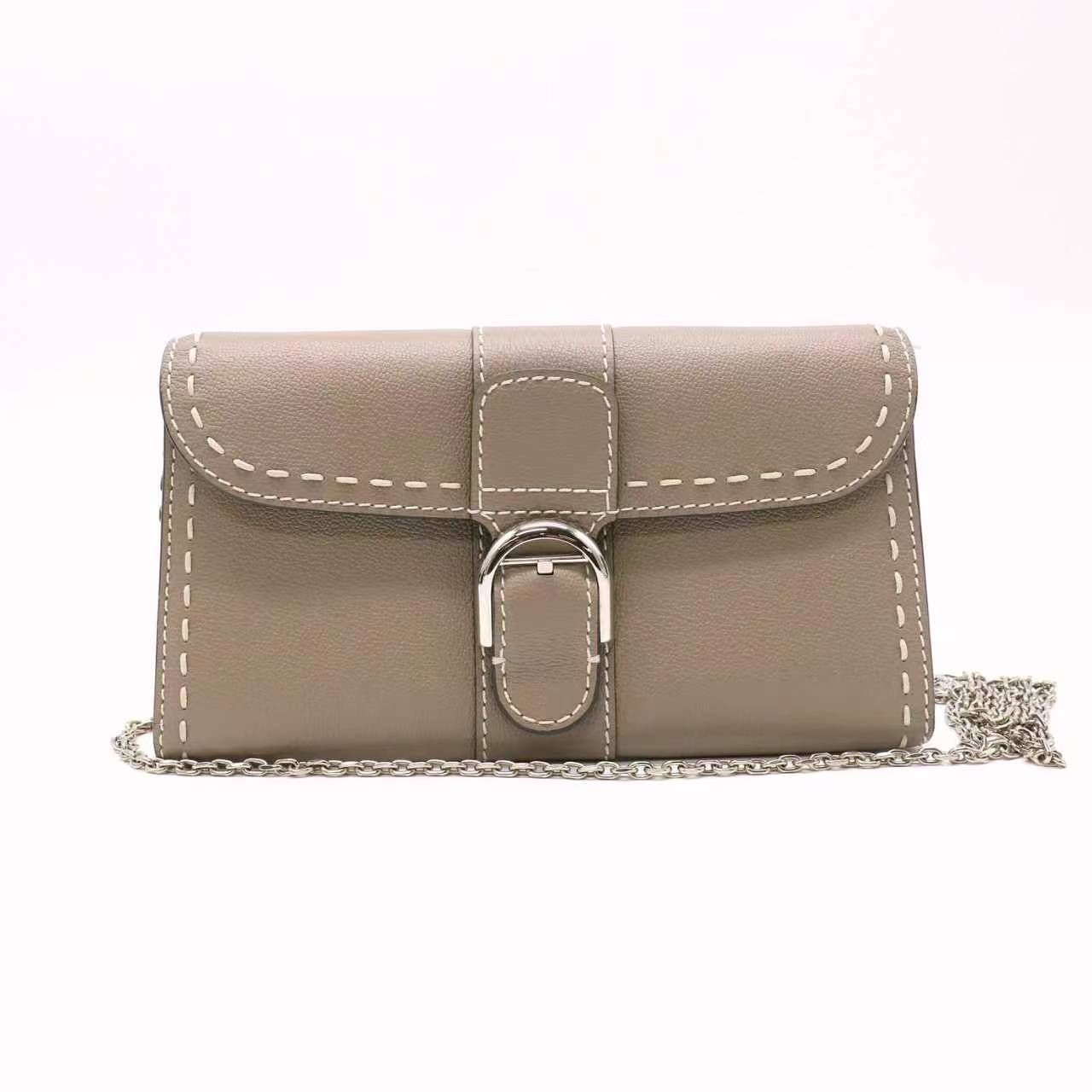 Delvaux Tan Rodeo Calfskin Brillant Wallet On Chain twins LDZ886