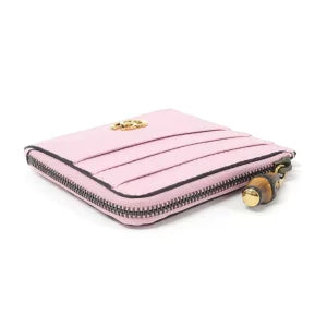 Gucci GG Logo Leather Card Case with Bamboo ZipTwins LDJ3888