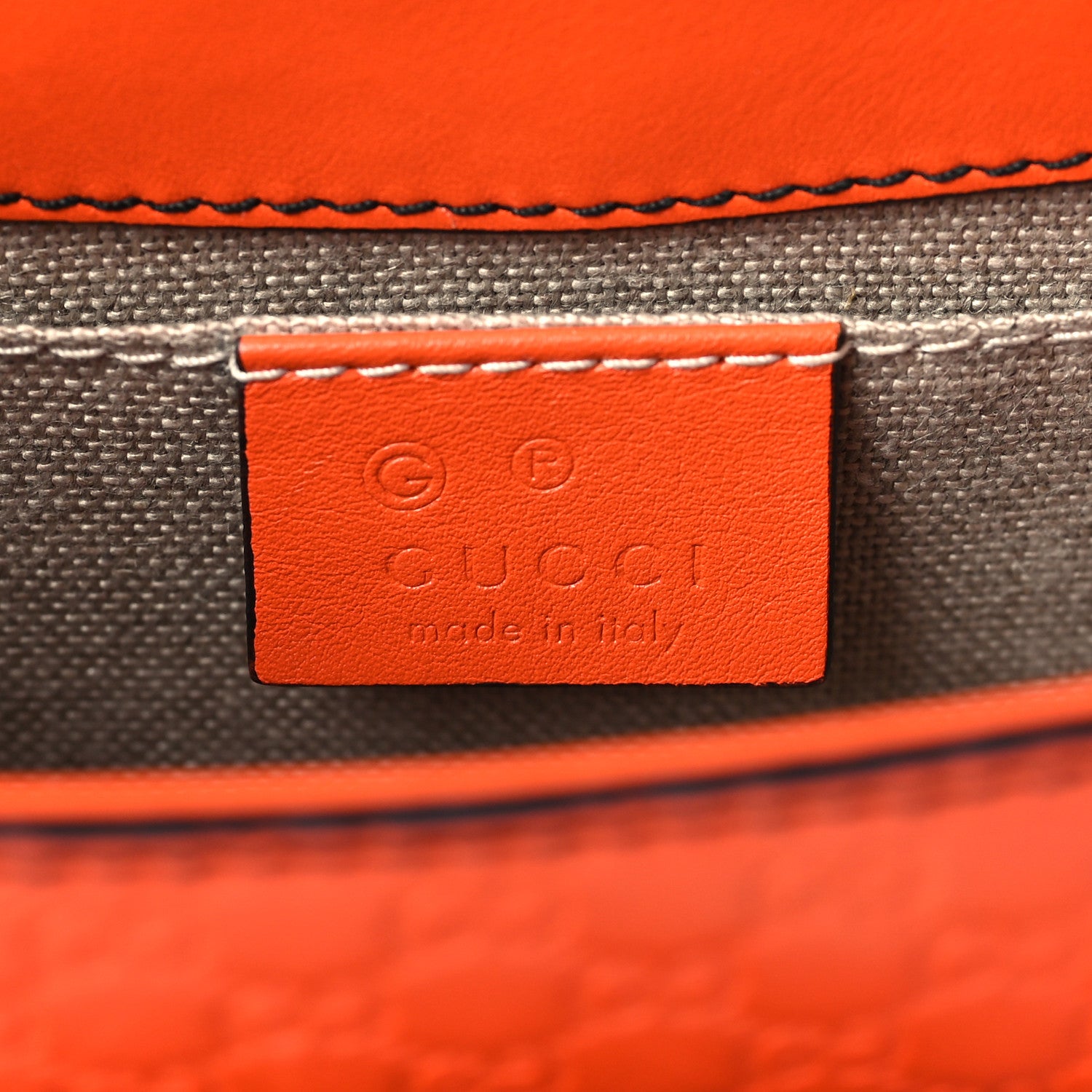 Soft Microguccissima Mini Emily Chain Shoulder Bag Sun Orange twins