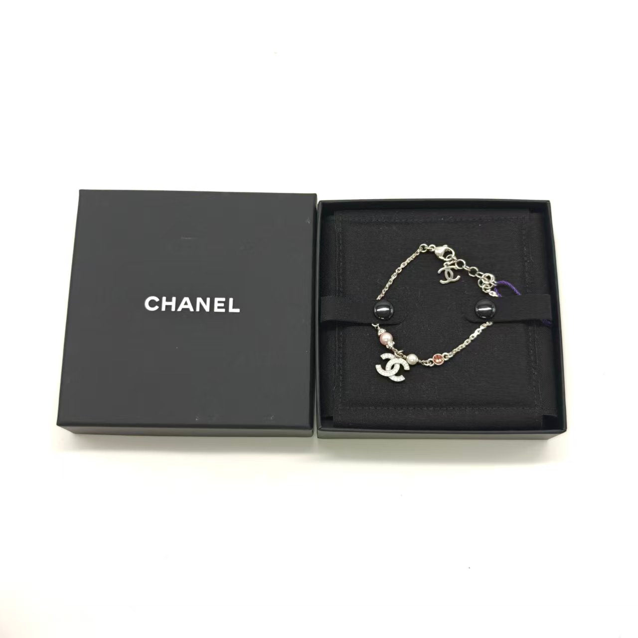 Chanel Coco Mark Pearl and Resin Charm Bracelet twins LDJ5071