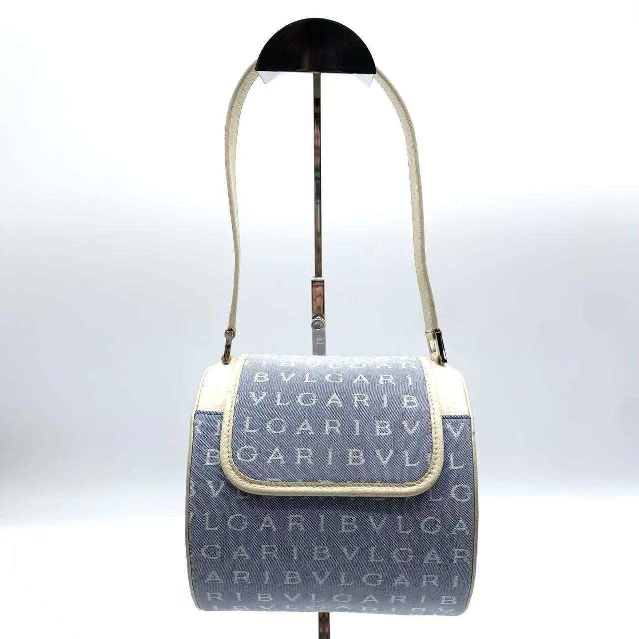 Bvlgari Canvas Shoulder Bag Vintage