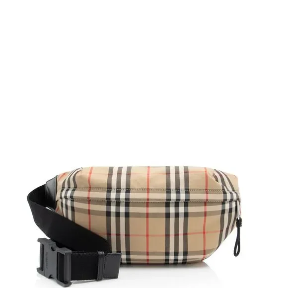 Vintage Check Canvas Belt Bag Twins