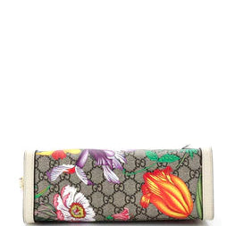 Padlock Chain Tote Flora GG Coated Canvas Small Twins