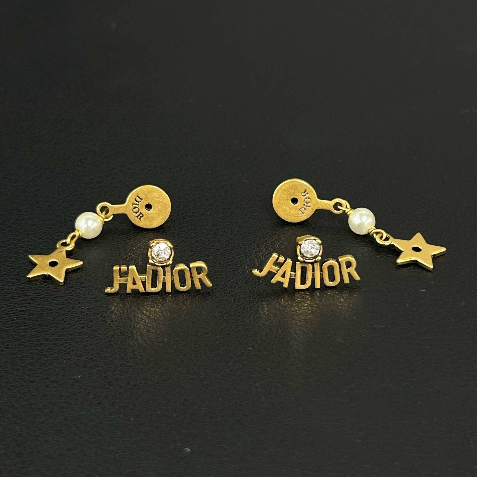 Dior J'adior Earrings Gold-tone Metal Pearl Twins LDJ4177