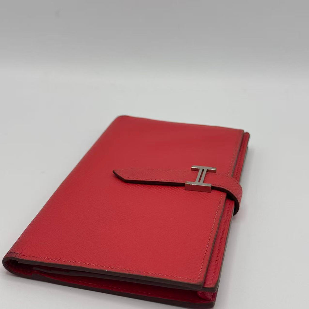Bean Souffle Wallet Leather Red Auth