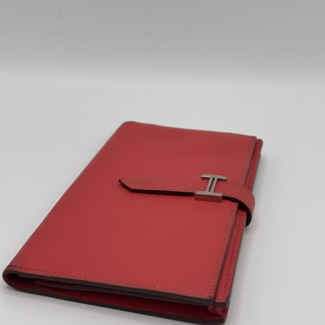 Bean Souffle Wallet Leather Red Auth