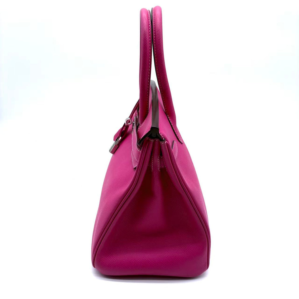 Birkin 30 Handbag Rose Mexico Epsom with Palladium Hardware