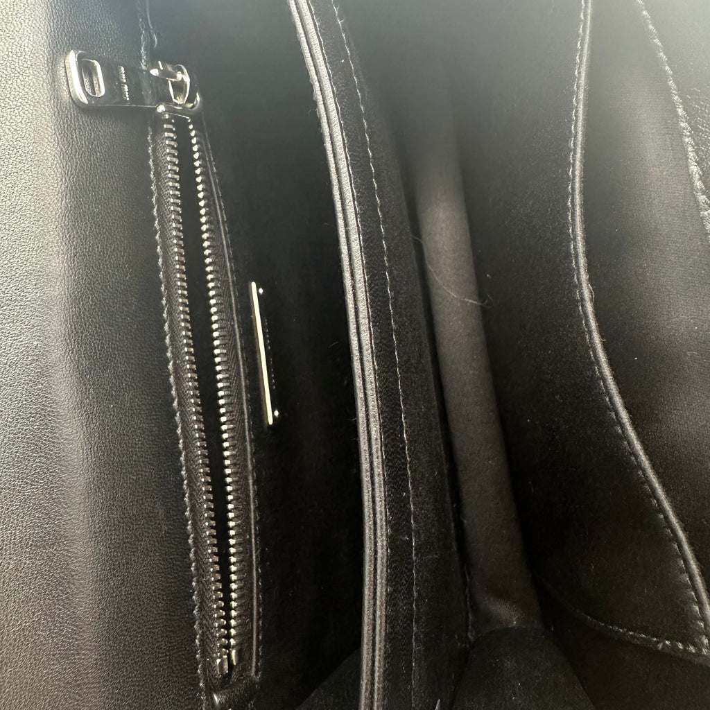 Miu Miu Pattina Nappa Studded Black Leather Shoulder Bag Twins LDJ3367