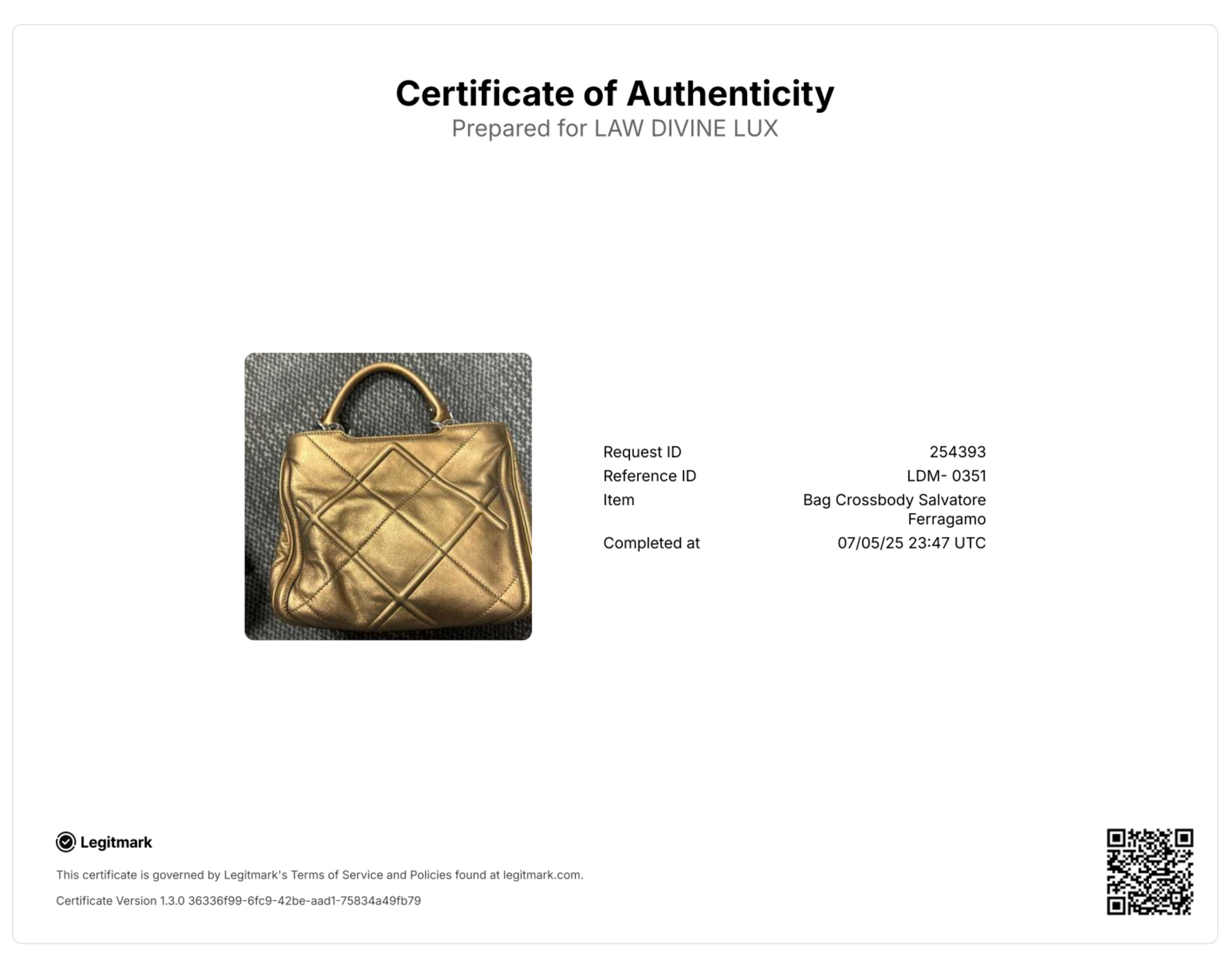 Salvatore Ferragamo Bronze SHW Handbag