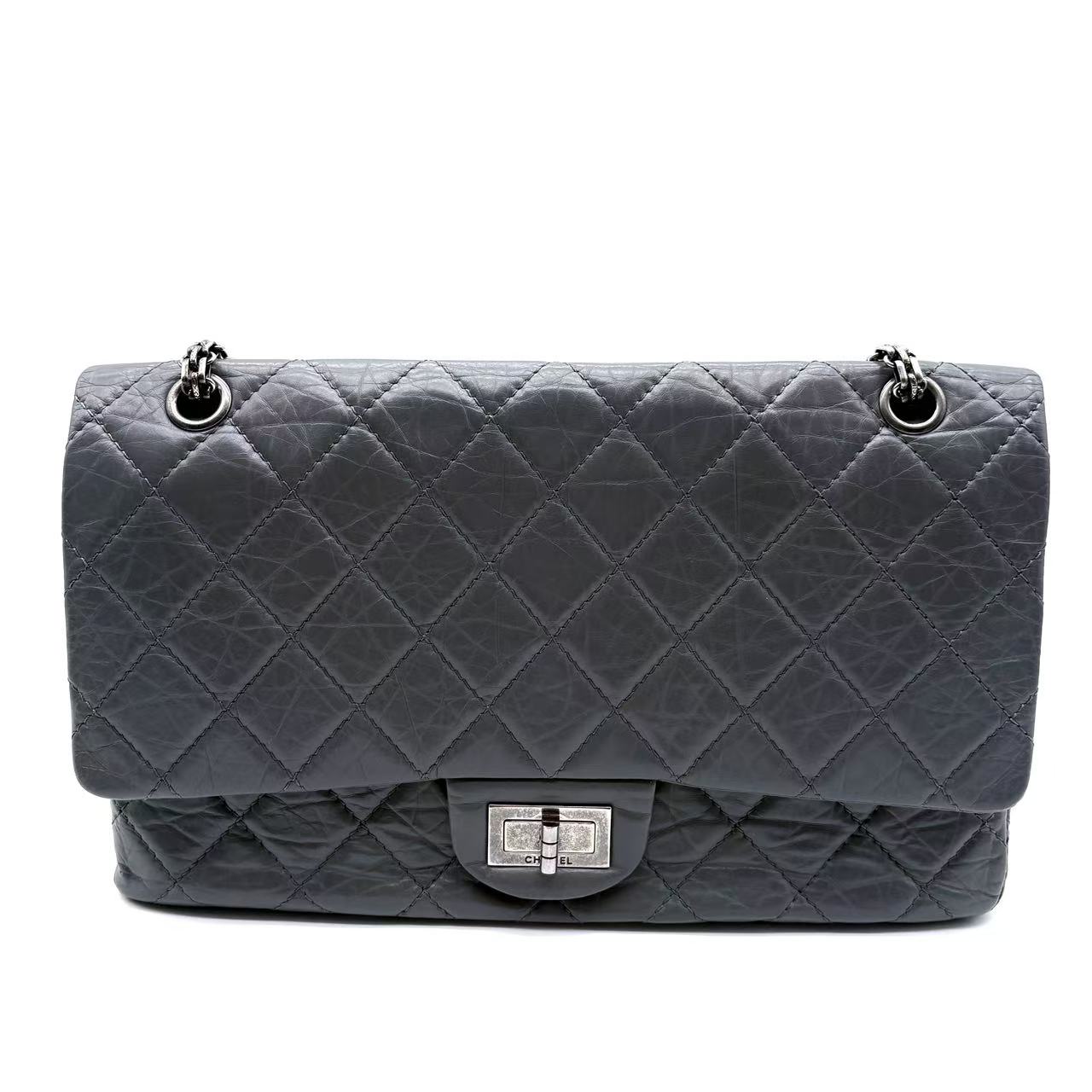 Reissue 2.55 Flap Bag Metallic Quilted Aged Calfskin