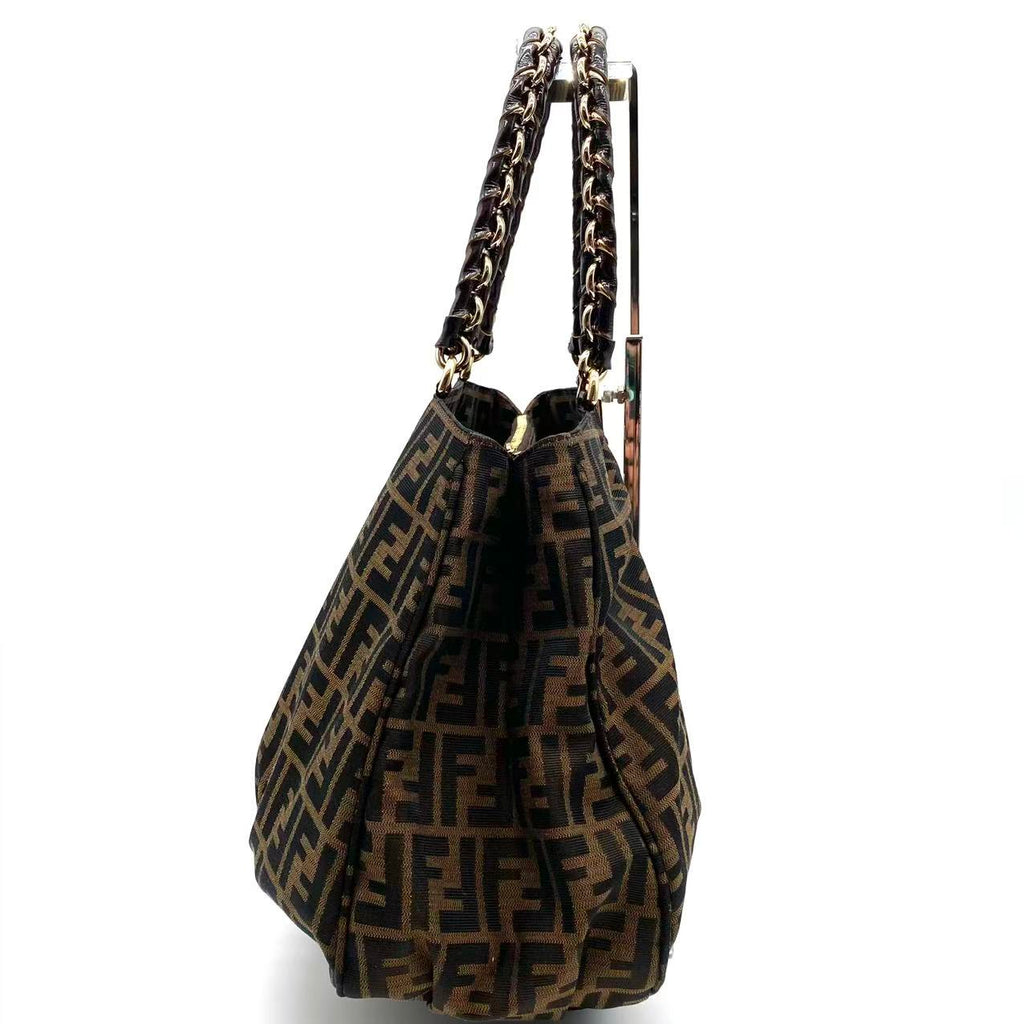 Fendi Canvas Shoulder Bag Large
