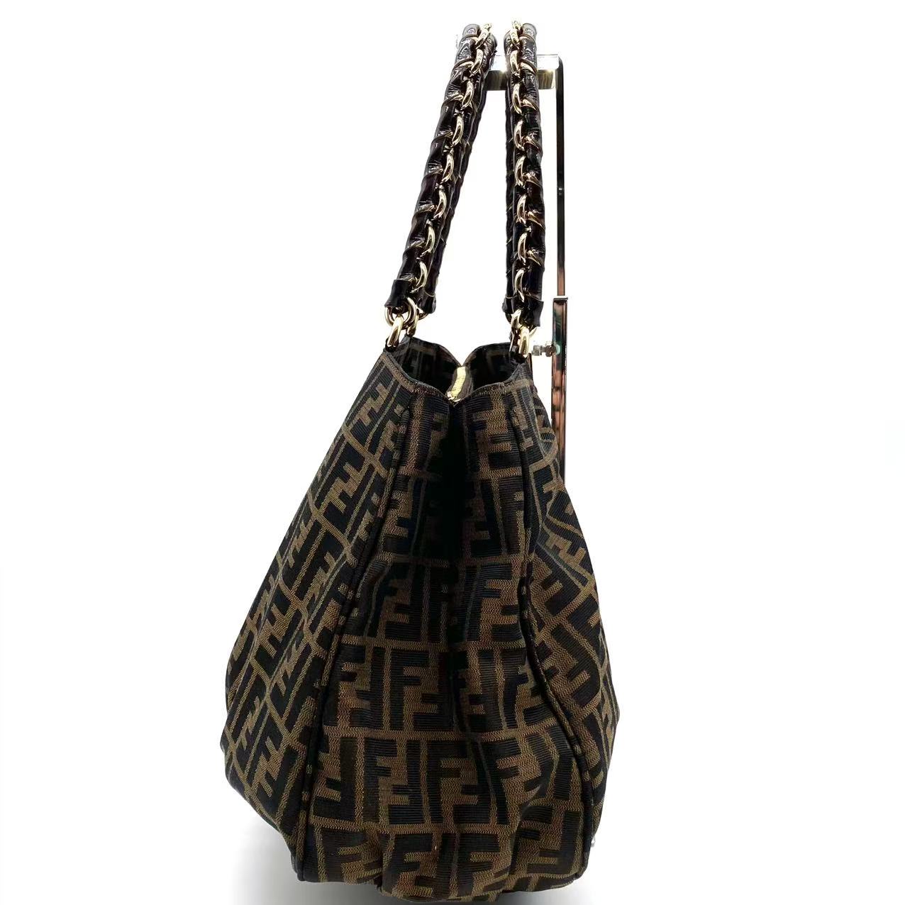 Fendi Canvas Shoulder Bag Large