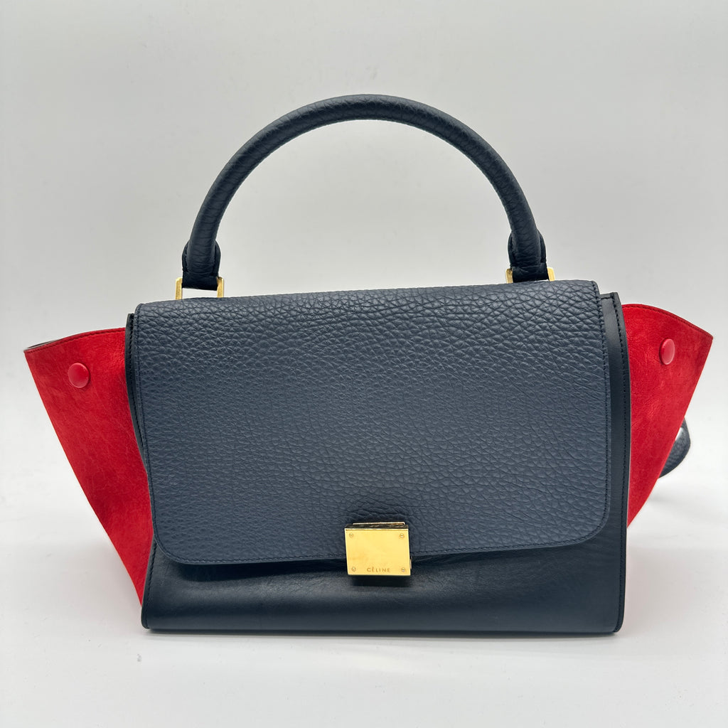 Tricolor Trapeze Bag Leather