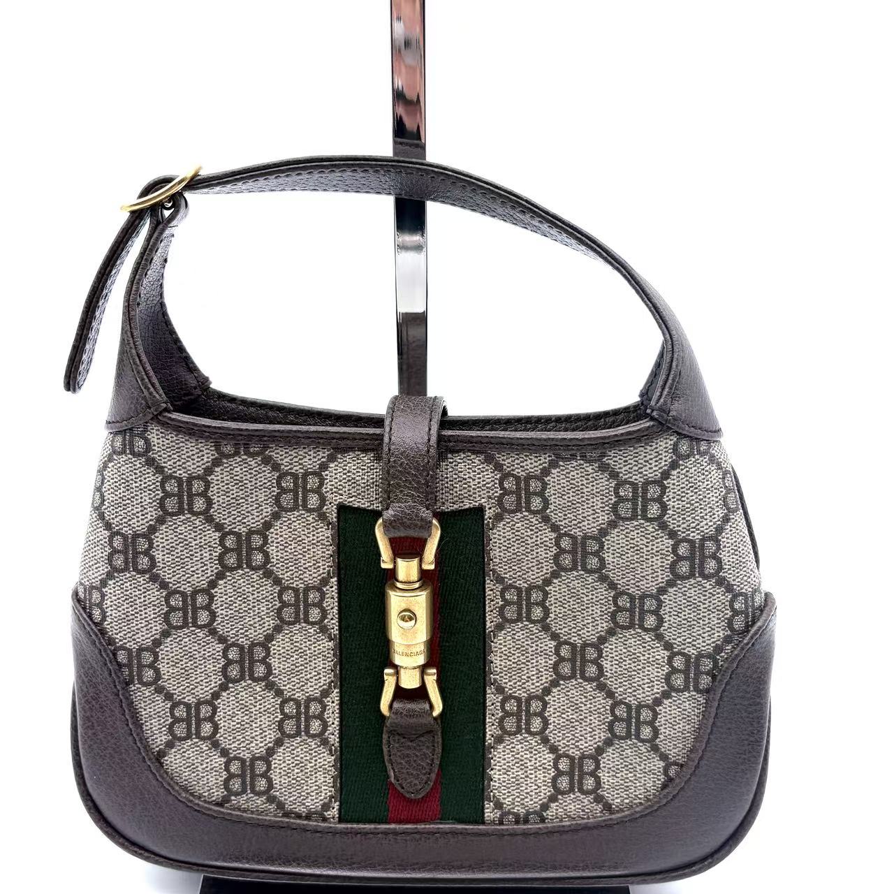 Balenciaga × Gucci The Hacker Project Jackie 1961 Hobo BB Coated Canvas Mini