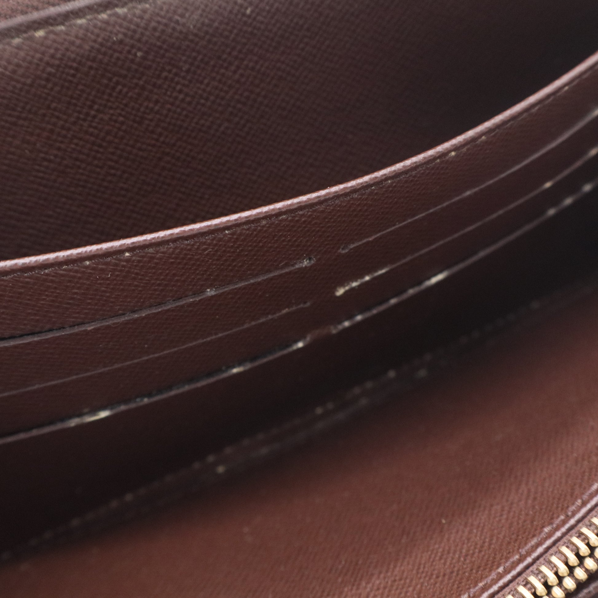 Louis Vuitton Damier Ebene Porte-Monnaie Zippe Zippy Wallet twins LDJ3395